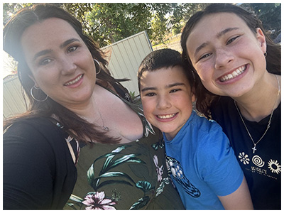 Pamela Holmes and children